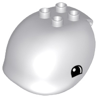 Duplo Whale Head with Eyes Pattern