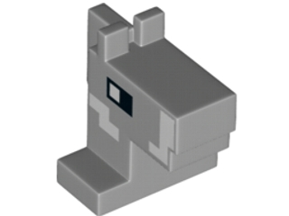 Creature Head Pixelated Horse with Eyes and White Cheek and Side of Nose Pattern (Minecraft Horse)