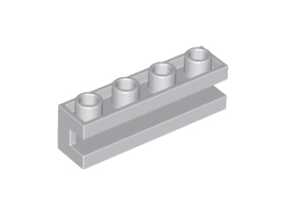 Lego 5 New Light Bluish Gray Bricks Modified 1 x 4 Log Pieces 