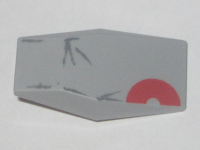 Large Figure Armor Plate Small with SW Red Semicircle Pattern (Baze)