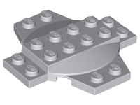 2x Lego Cross Plate New-Light Grey 6x6x2/3 Dome Lid Star Wars 30303 