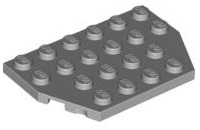 Lego Wedge 3x6 Cut Corner Plates 4 BLACK PLATES 