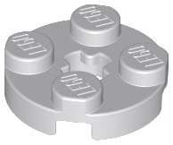 Lego dark bluish gray plate 4032 ,10 parts round 2x2 with axle hole