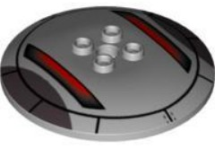 Dish 6 x 6 Inverted (Radar) - Hollow Studs with SW Sith Infiltrator Pattern