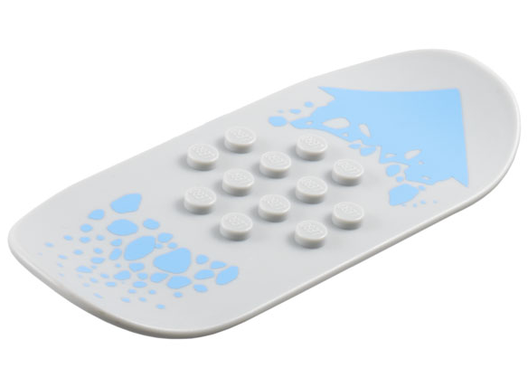 Sports Promo Snowboard from McDonald's Sports Set Number 6 (7922) with Bright Light Blue Arrow and Splotches Pattern