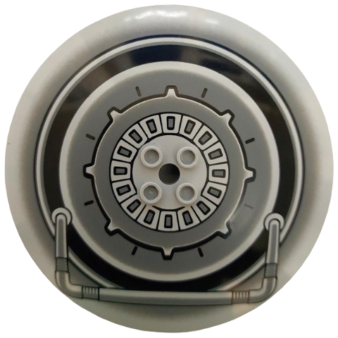 Dish 10 x 10 Inverted (Radar) - Hollow Studs with SW Tank Droid Pattern