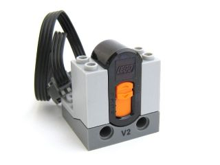 Electric Power Functions Receiver Unit with Dark Bluish Gray Bottom and Black V2 Print (Version 2)