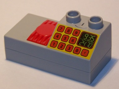 Duplo Sound Effects Brick 2 x 4 with Slope with Cash Register Pattern