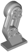 Large Figure Leg Mechanical Left with Molded Black Rotation Joint Pin Pattern
