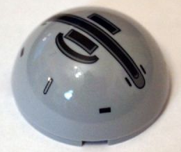 Cylinder Hemisphere 4 x 4 with Black AT-DP Pattern