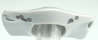 Minifigure, Headgear Head Top, Hammerhead Shark with Eyes and Marine Growth Pattern