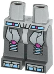 Hips and Dark Bluish Gray Legs with Medium Blue Belt, Light Bluish Gray Straps with Dark Pink Dots and Light Bluish Gray Talons Pattern