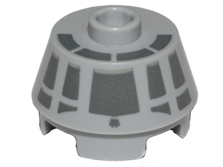 Cone 2 x 2 Truncated with Dark Bluish Gray Millennium Falcon Cockpit on Top and Side Pattern