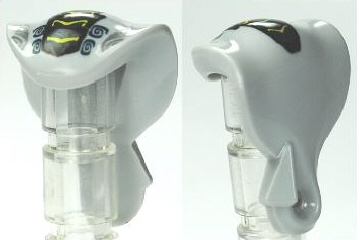 Minifigure, Headgear Hood and Tail with Dark Blue Snake Pattern