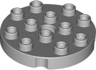 Duplo, Plate Round 4 x 4 with Hole with Locking Ridges