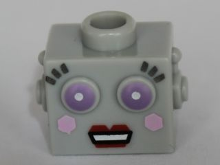 Minifigure, Head, Modified Robot Female Pattern