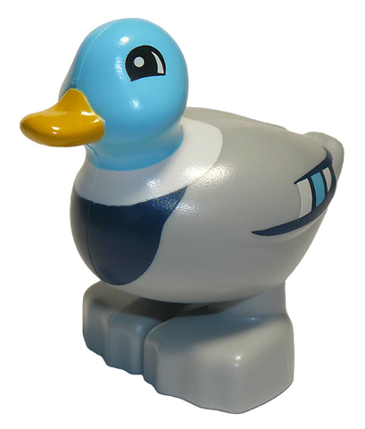 Duplo Duck Male with Medium Azure Head