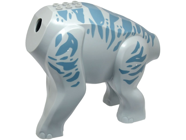 Dinosaur Body Brachiosaurus / Titanosaurus with 2 Black Rotation Joint Sockets with Sand Blue Stripes Pattern