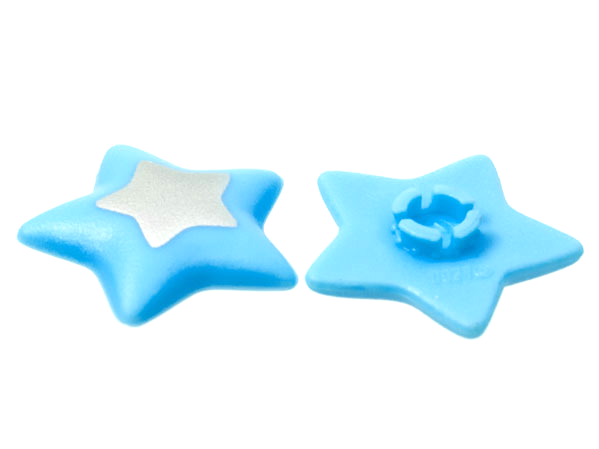 Clikits, Icon Star 2 x 2 Large with Pin with Silver Star Pattern