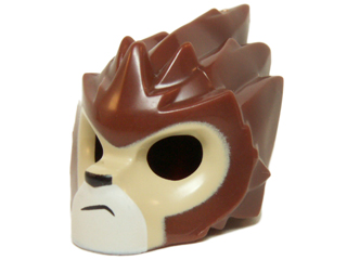 Minifigure, Headgear Mask Lion with Tan Face and Crooked Frown Pattern