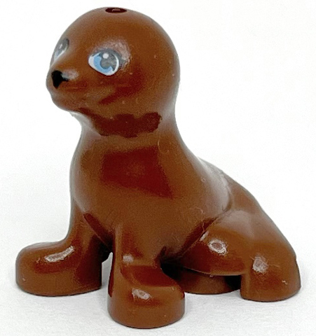 Seal, Friends Style with Black Nose and Eyelashes, Medium Blue Eyes Pattern