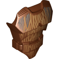 Large Figure Torso with SW Dark Bluish Gray Roots and Medium Nougat Fur Pattern