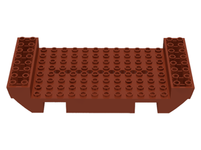 Lego 2 Reddish Brown 16x2 wedge hull wings ship airplane shuttle