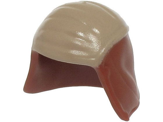 Minifigure, Headgear Cap, Neck Protector SW with Dark Tan Top Pattern