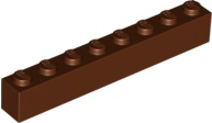 20x LEGO 3008 Brick 1x8 Reddish Brown4263776 
