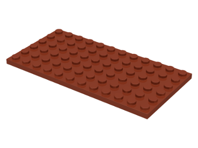 LEGO 20 x piastra di base 2x6 rosse-marroni Reddish Brown Basic Plate 3795 4211247 