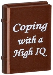 Minifigure, Utensil Book 2 x 3 with White 'Coping with a High IQ' Pattern