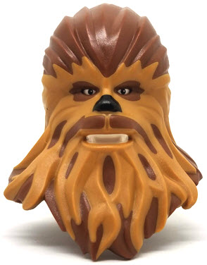 Large Figure Head Modified SW Wookiee with Medium Nougat Fur Pattern (Chewbacca)
