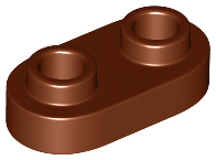 Reddish Brown Lego 35480-4x Plaque Plate modified 1x2 Rounded 2 studs NEUF