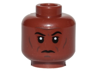 Minifigure, Head Forehead Lines, Cheek Lines and Chin Dimple Pattern (SW Mace Windu)
