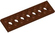 Technic, Plate 2 x 8 with 7 Holes