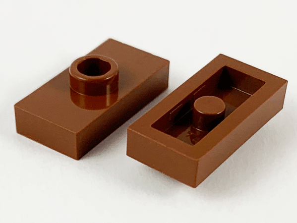 Modified 1 x 2 with 1 Stud Jumper BROWN 3794 LEGO Parts~ Plate 6 