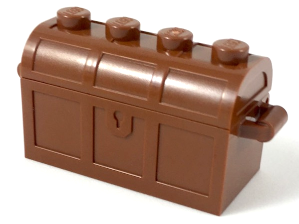 Slots in Back #4738ac01 Lot 10 LEGO Old Brown Container Treasure Chest 