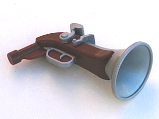 Duplo Utensil Flintlock Pistol with Pearl Light Gray Barrel and Trigger