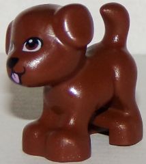stehend Dash Neu 93088pb07 Friends Lego Hund Welpe braun reddish brown 
