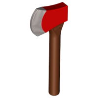 ☀️NEW Lego Axe Reddish Brown Red & Silver Head Fireman Lumberjack 