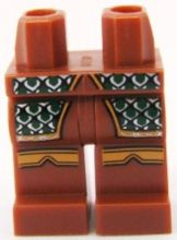 Hips and Legs with Dark Green and Silver Scale Mail and Gold Pattern