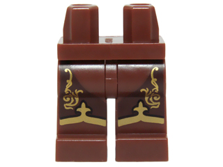 Hips and Legs with Ornate Gold Scrolls, Band, and Fleur-de-lis Pattern