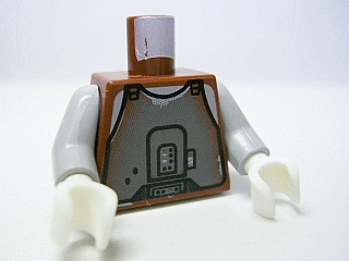 Torso SW Dengar Pattern / Light Bluish Gray Arms / White Hands