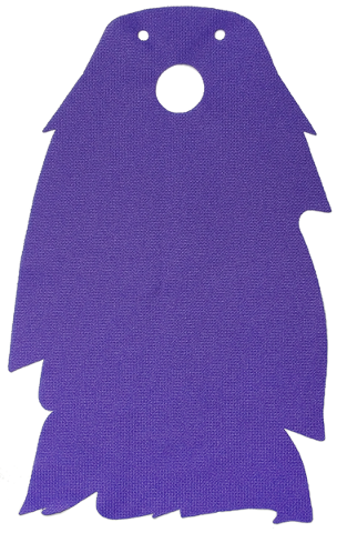 Cloth Cape, Tattered, Narrow with Wavey Hem and 3 Holes, Large Buildable Figures - Spongy Stretchable Fabric