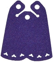 Mini Doll, Cape Cloth, Friends, 2 Bottom Curves, Long with 3 Small Top Holes and Heart Shaped Holes