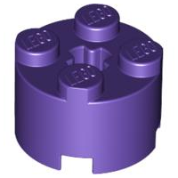 LEGO Parts NEW Pack of 10 Brick Round 2x2 with Axle Hole 3941 DARK PURPLE 
