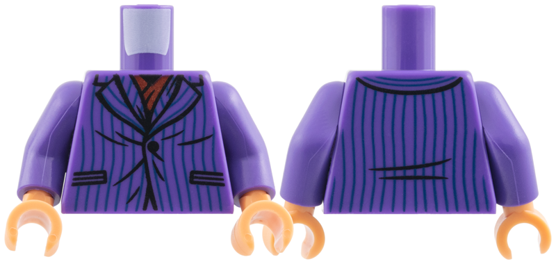 Dark purple suit torso with dark red ascot