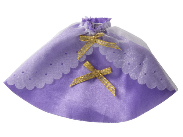 Belville, Clothes Skirt Long, Plain, with Sheer Layer and 2 Gold Bows