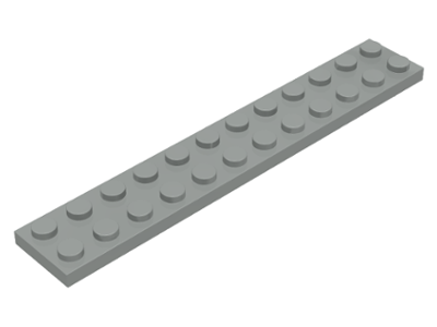 2 x LEGO 2445 Plaque light bluish grey gray gris NEUF NEW Plate 2x12 