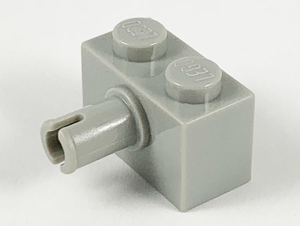 Brick Modified 2x2 with Pin Dark Bluish Gray Neuf Lego 30000-4x Briques 